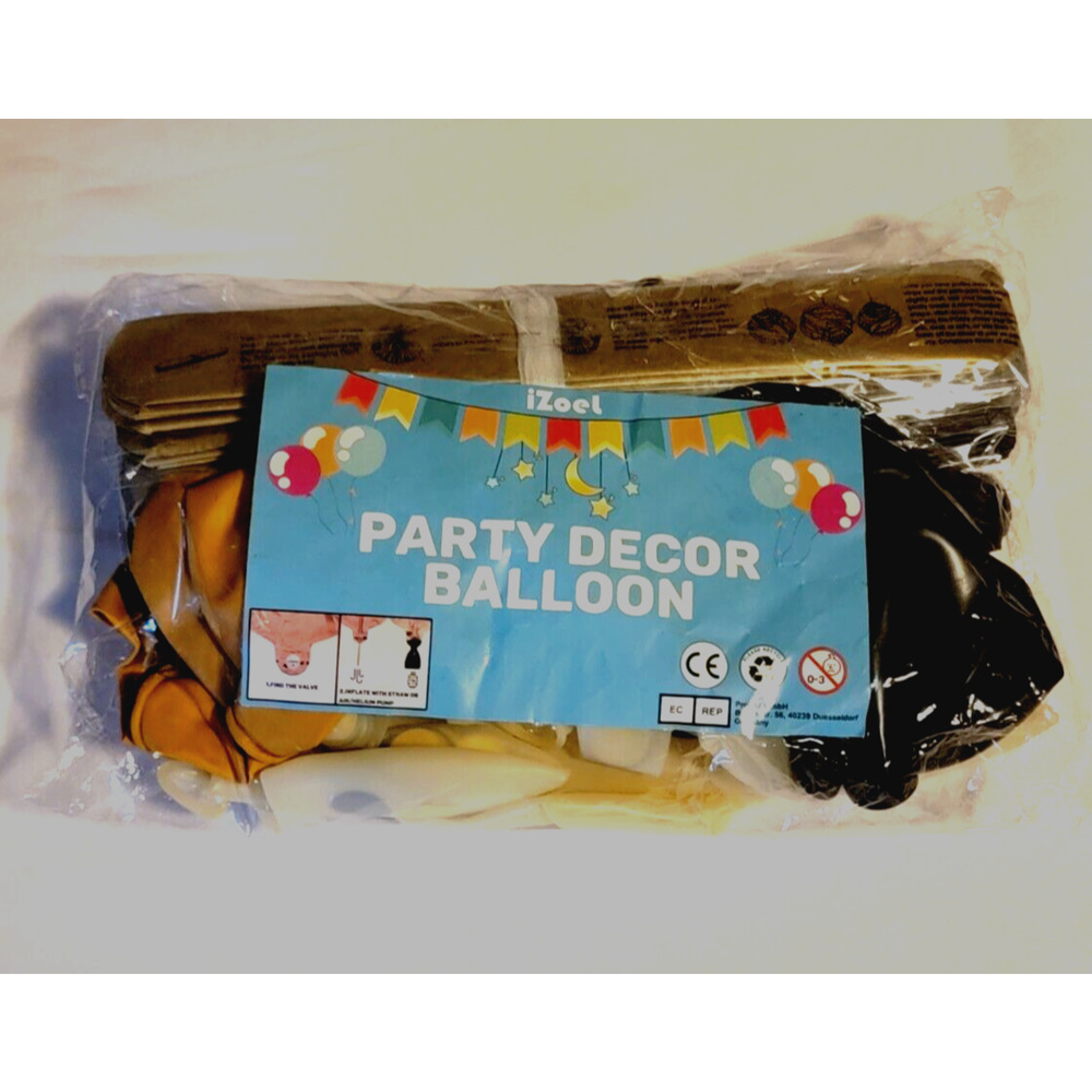 Party Kit Décor Balloons Ribbon Crafts Birthday Gold Black Silver Streamers